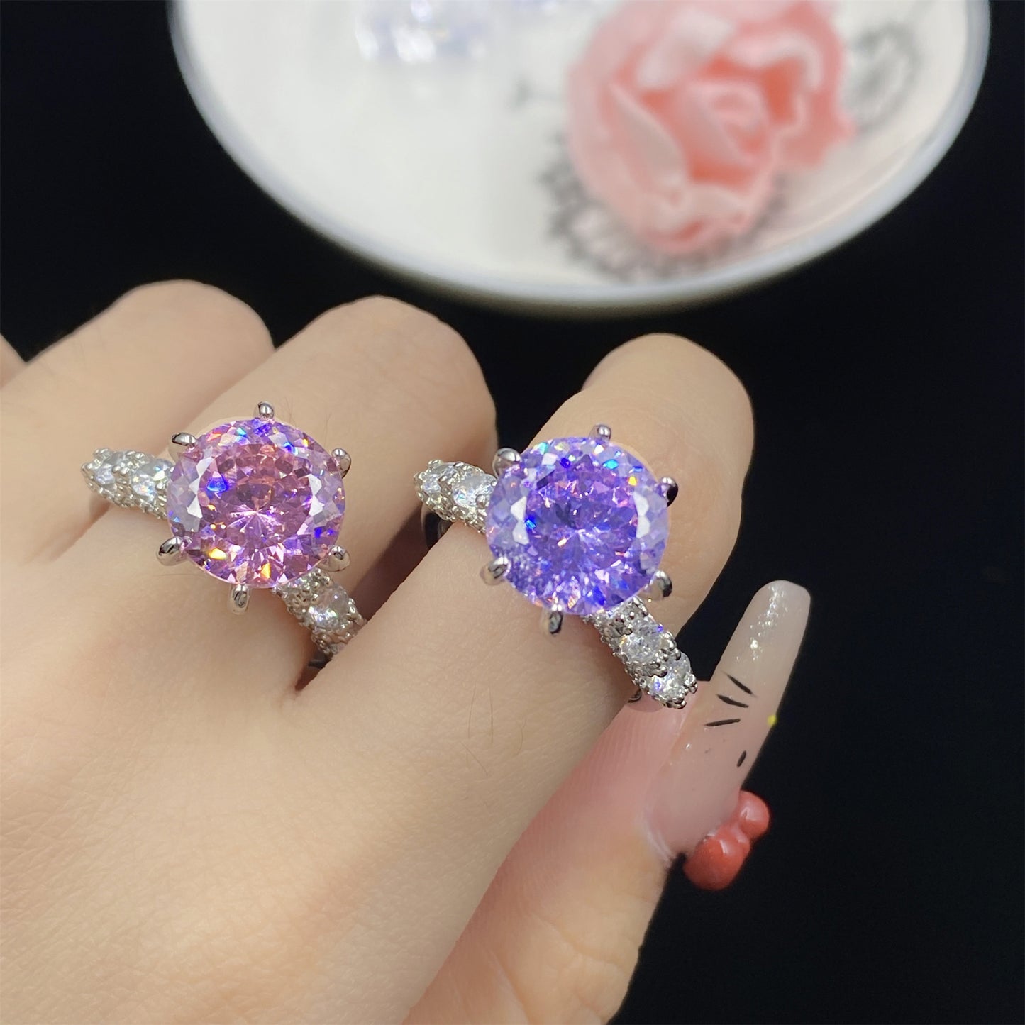 5 Karat Starry Sky Cut Spodumene Purple