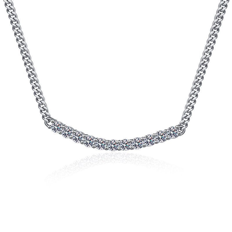 S925 Sterling Silver 2.2 Carat Sandwich Necklace