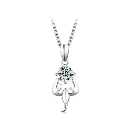 12 Constellation Pendant 925 Silver 1 Karat Moissanite Twelve Constellations Necklace Female