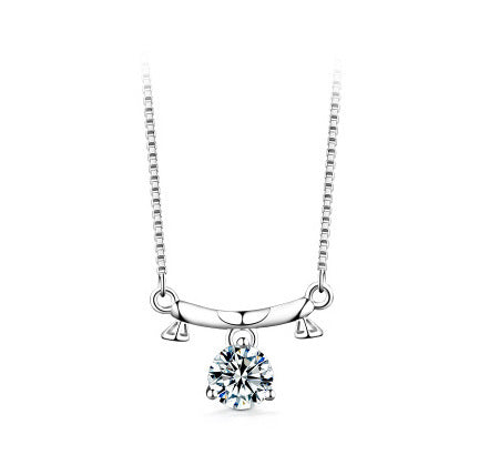 12 Constellation Pendant 925 Silver 1 Karat Moissanite Twelve Constellations Necklace Female