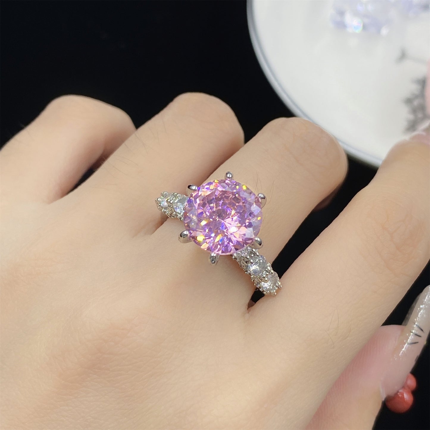 5 Karat Starry Sky Cut Spodumene Purple