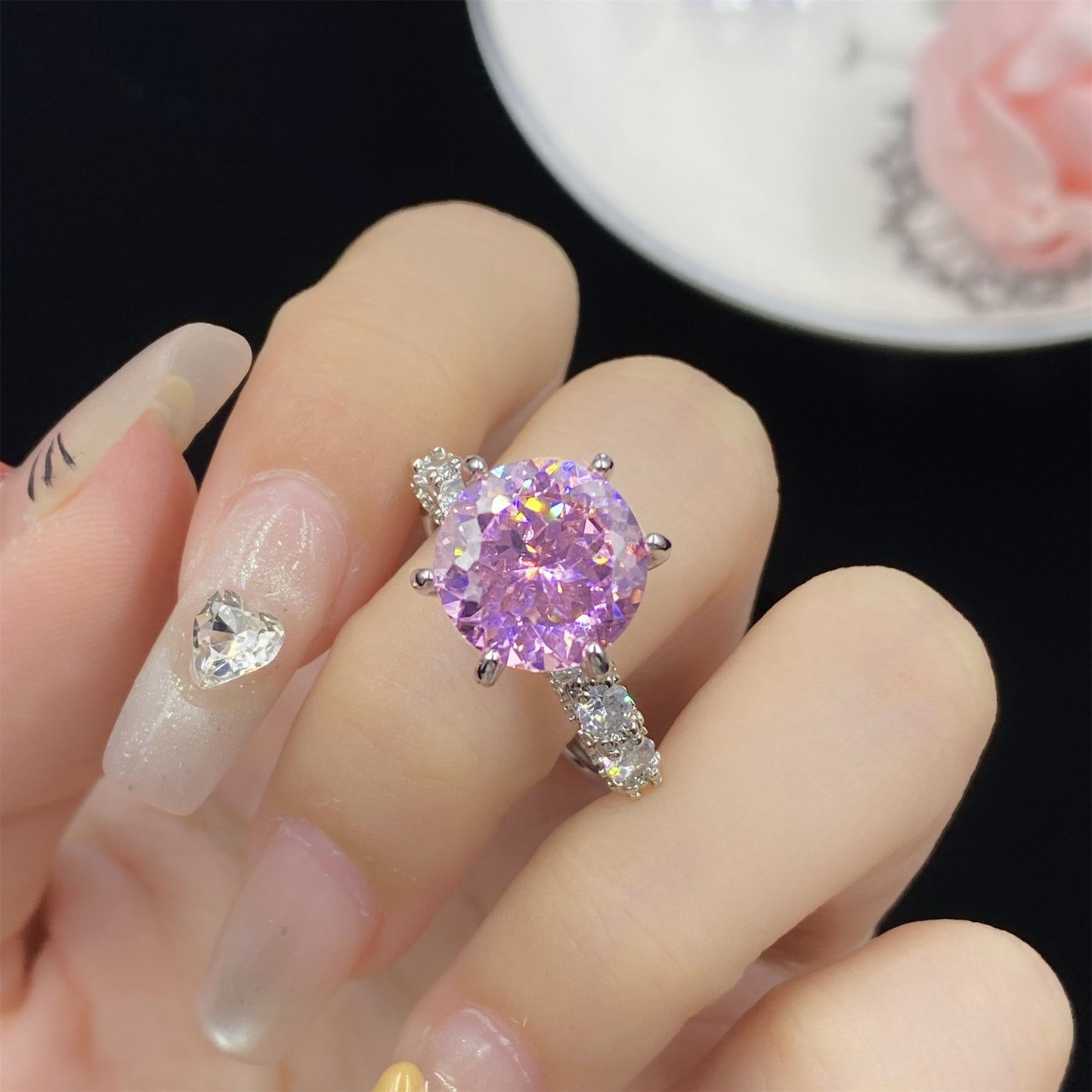 5 Karat Starry Sky Cut Spodumene Purple