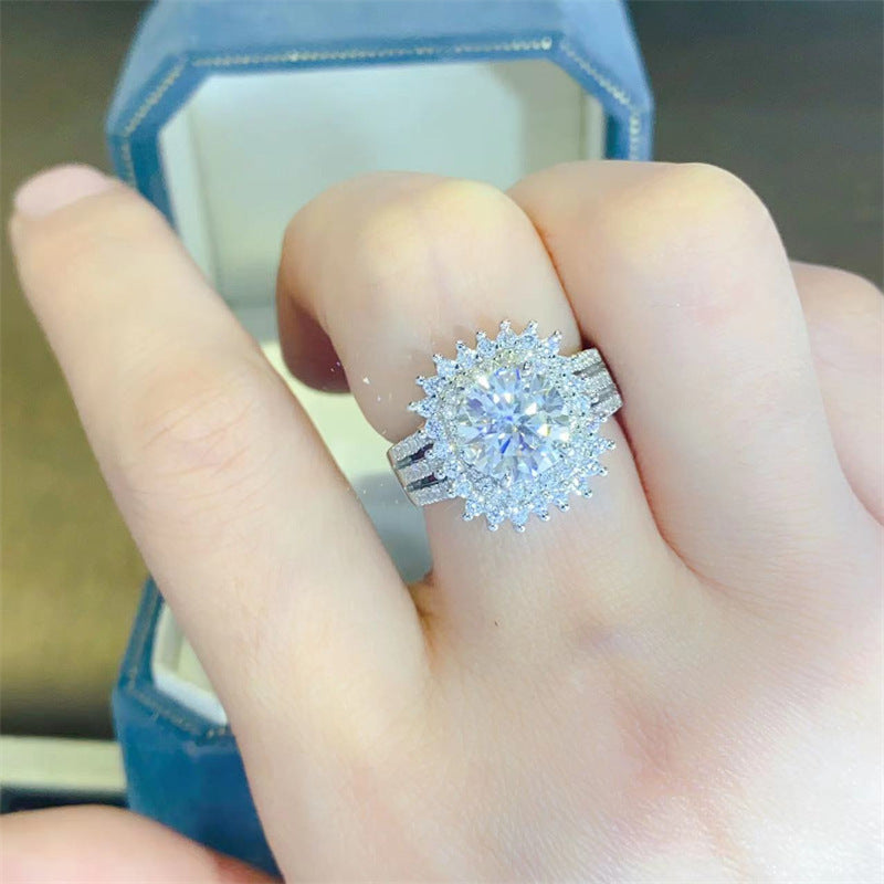 2 Karat D Color Moissanite Ring