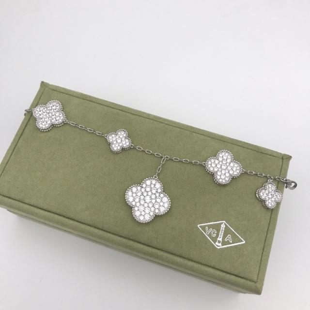 ❤vca Large and small five-flowered diamond bracelet