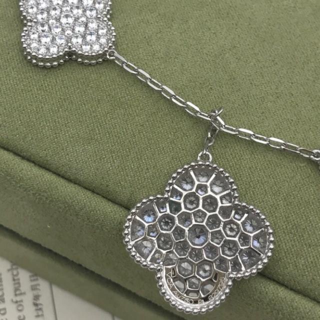 ❤vca Large and small five-flowered diamond bracelet
